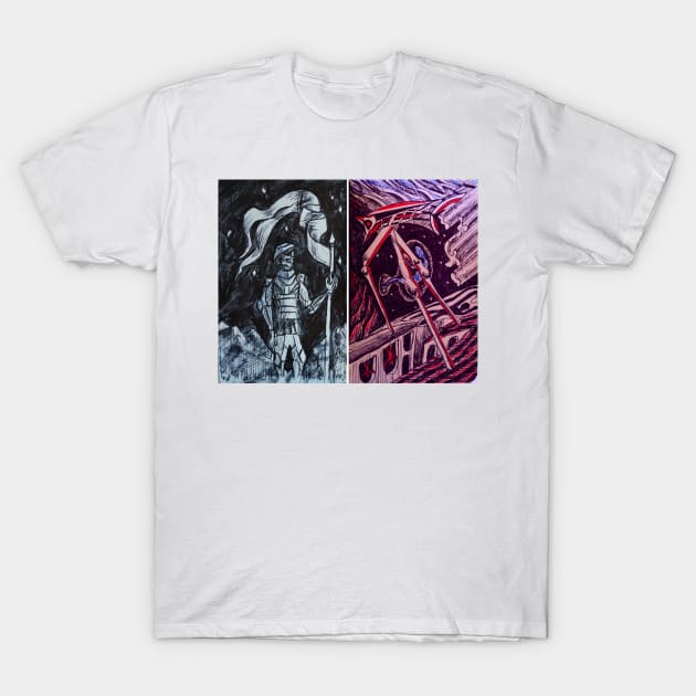 Ink Sketches - "The Guardian" and "The Future" T-Shirt by IgorPozdnyakov